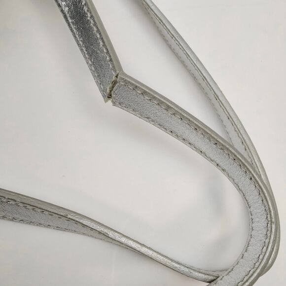 Tiffany & Co. Reversible Metallic Silver Leather Tote w/ Matching Zip Pouch RARE - Picture 9 of 16